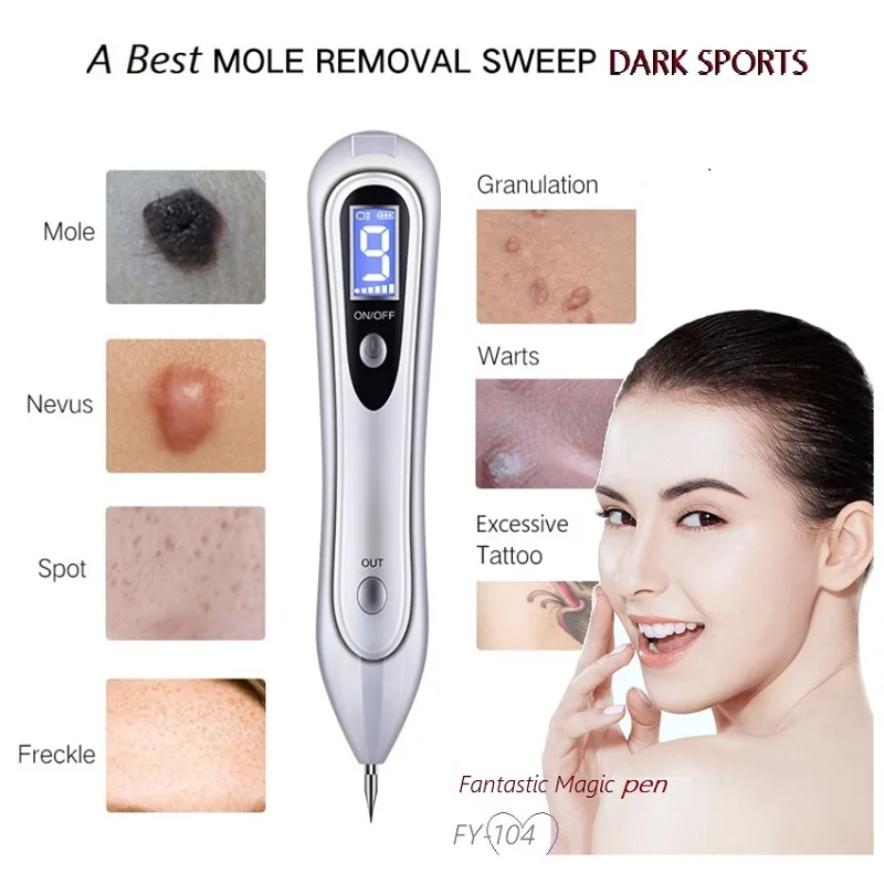 PAKISS LCD Plasma Pen LED Lighting Laser Tattoo Mole Removal Machine Face Care Skin Tag Remover Freckle Wart Dark Spot FY-104