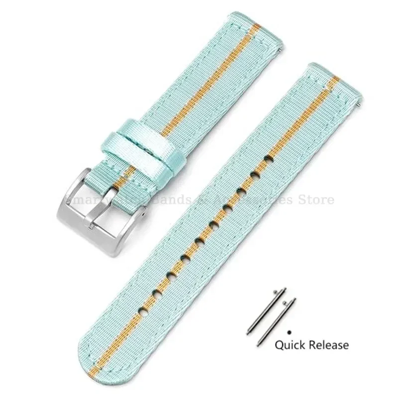 Premium Woven Nylon Watch Band with Quick Release and Stainless Steel Buckle