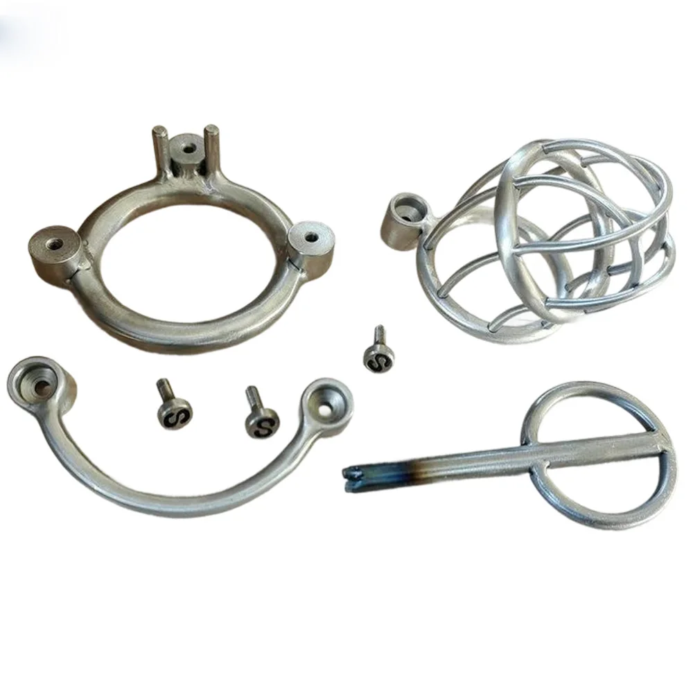 Stainless Steel Metal Chastity Cage Men Customizable Cock Cage CBT Penis Bondage Screw Lock BDSM Sex Toy Male Chastity Device