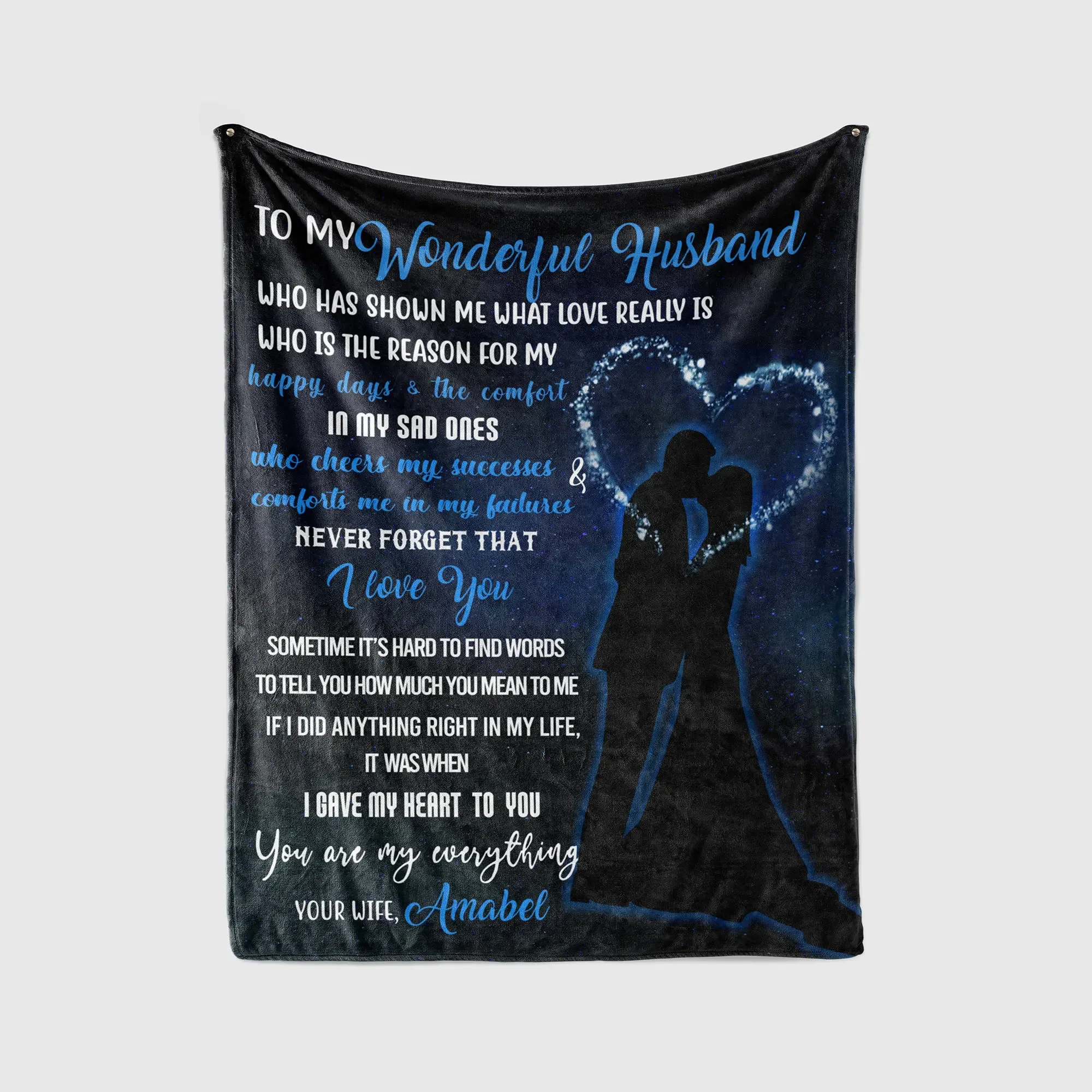 To My Husband I Love You Blanket Gift From Wife Gift For Birthday Anniversary Couples Throws Blanket With Quote Gift For Hubby 6