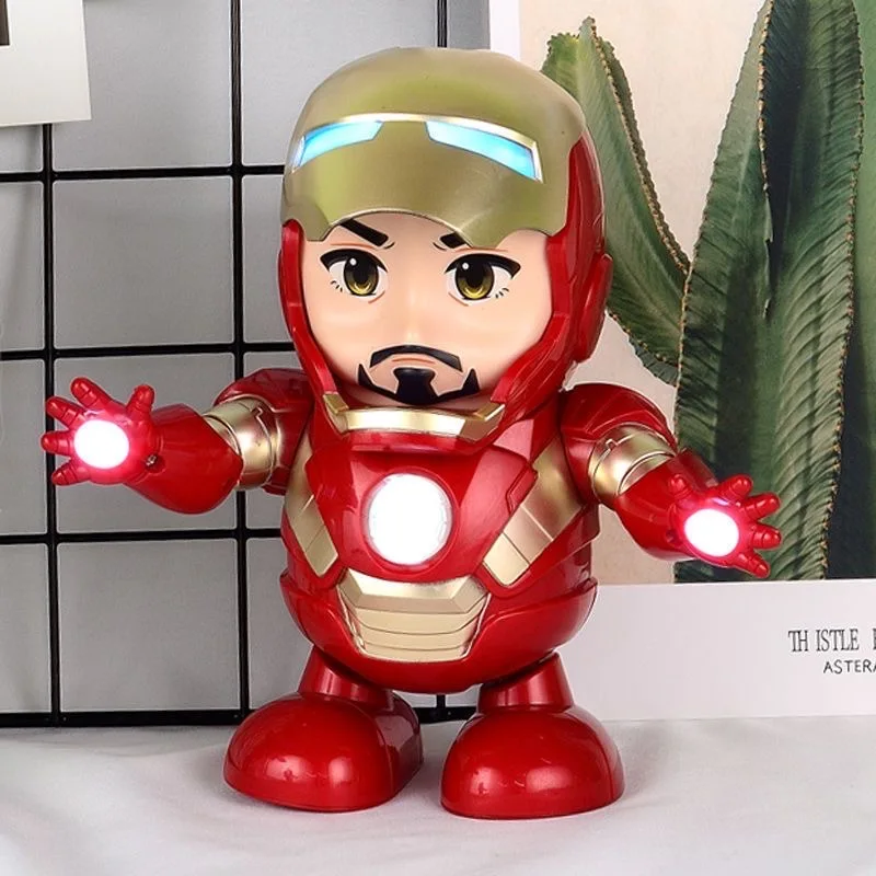 19CM Marvel Iron Man MK3 Tony Stark Model Action Figure Dance Sing