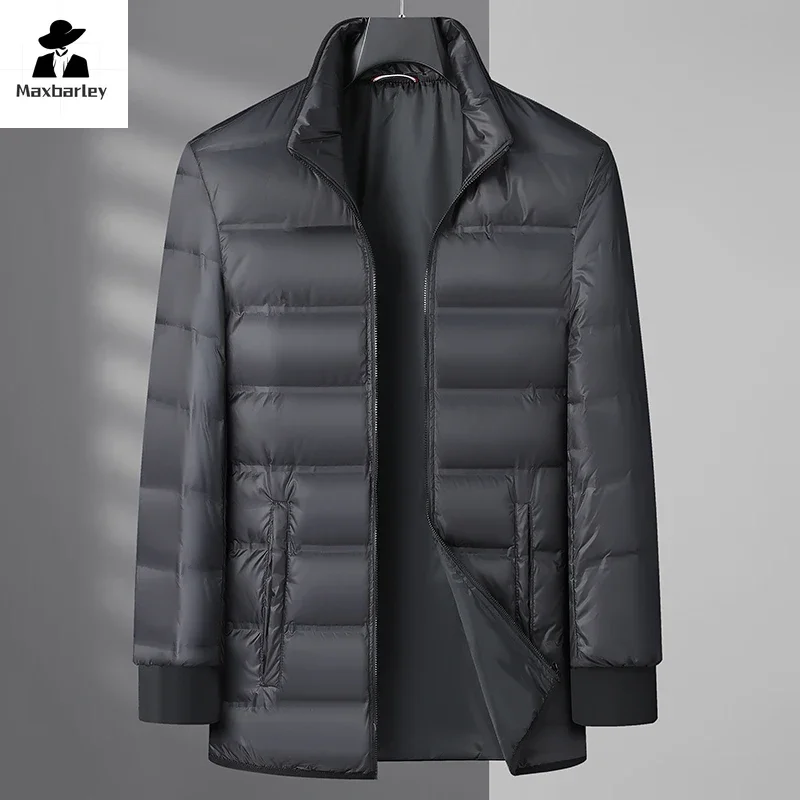 Men's Winter Goose Down Jacket Removable Down Liner Hooded Puffer Coats Outwear Parkas