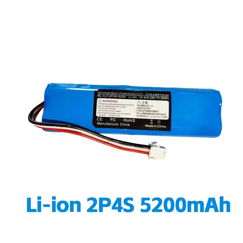 Rechargeable Battery Original For XiaoMi Viomi S9 Lydsto R1 Roidmi Eve Plus 14.4V lithium 2P4S 5200mAh 6800mAh 9800mAh 12800mAh
