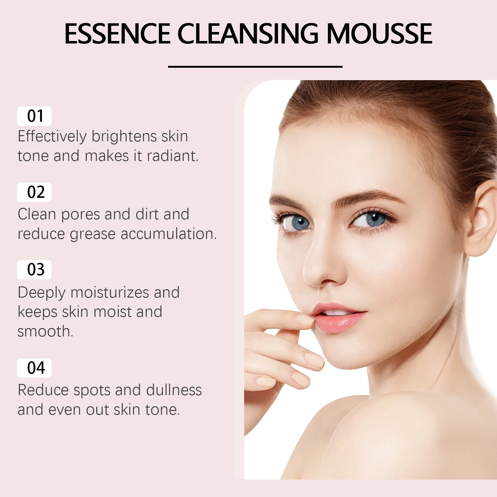 Vitamin C Facial Cleanser Deep Cleansing Moisturizing Blackhead Removal Brightening Skincare Face Wash Foam Facial Cleanser 2
