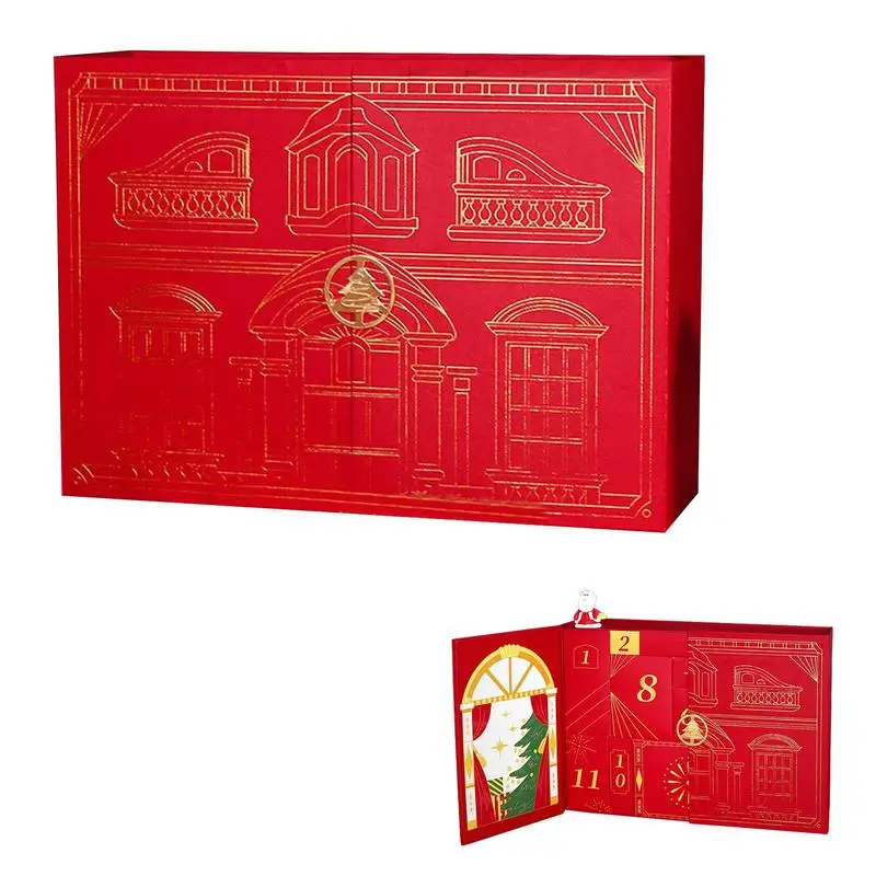 

Рождественский календарь, пустая Подарочная коробка, портативные рождественские коробки, многоразовые, обратный отсчет, календарь, коробки для детей, подростков, женщин, девочек