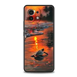 Summer Sunset Beach Scene Phone Case with Palm Design for Xiaomi 12TPro (A1)