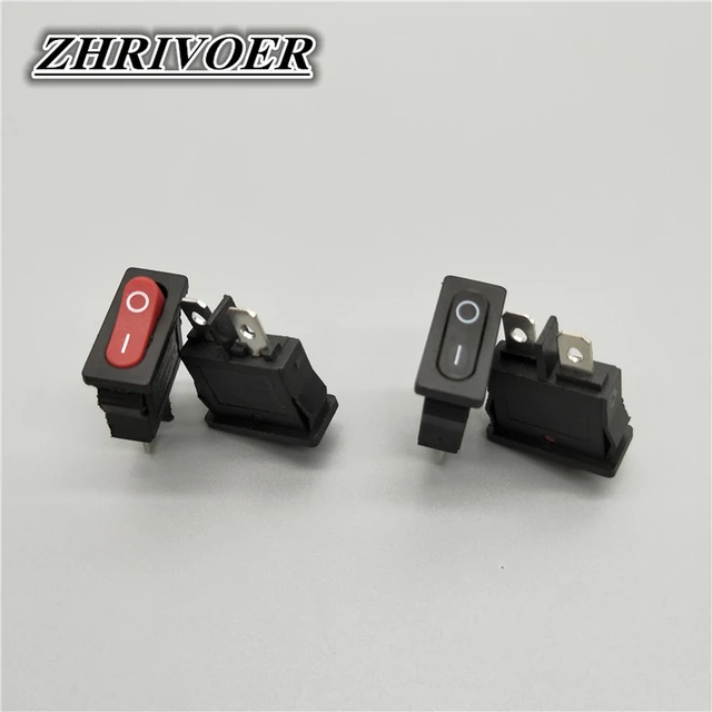 2x Mini Interrupteur à bascule SPST - KCD1-11 3A 250v 10x15mm on/off