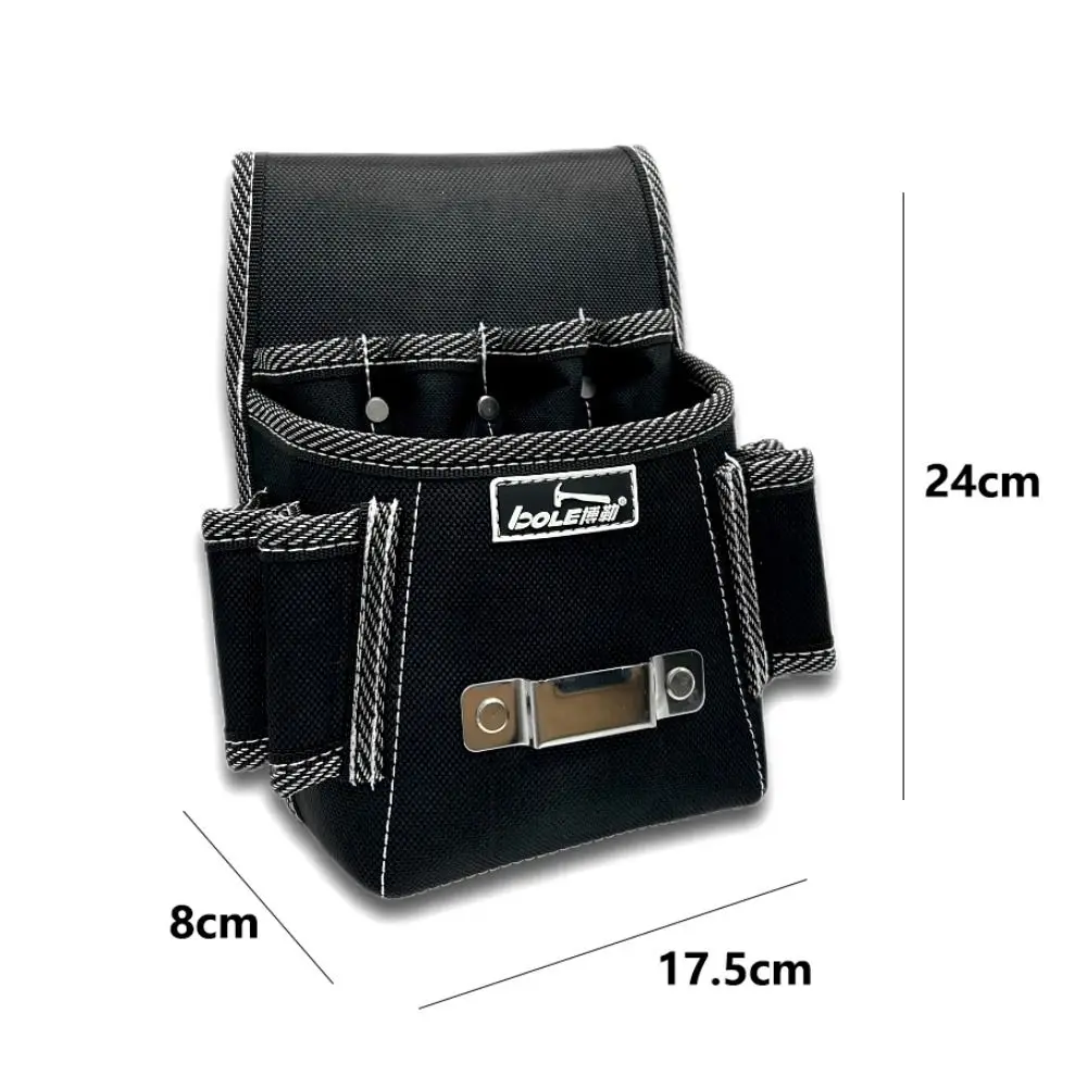Large Capacity Tool Bags Portable Water Proof Oxford Cloth Electrician Waist Bag Wear-resistant Toolkit Pouch