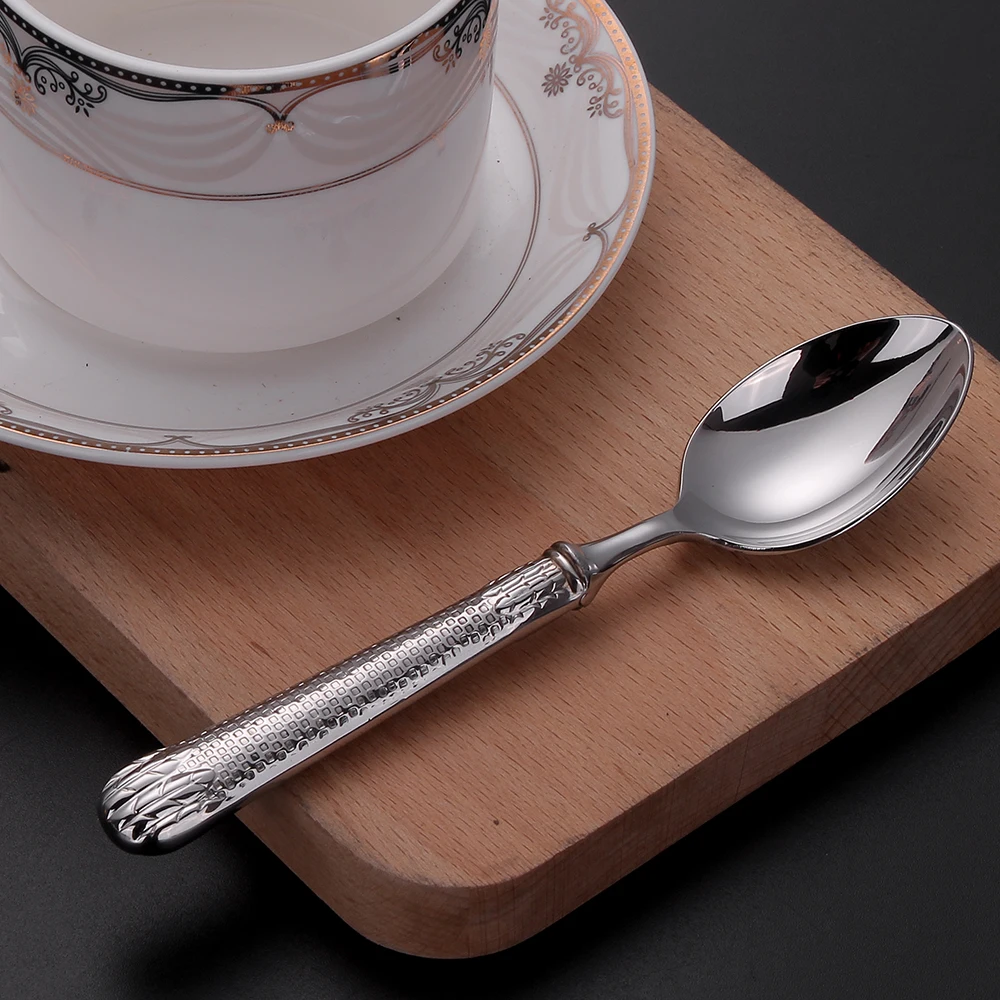 Servizio di posate completo per tavola da 6 persone set da 24 in acciaio inox forchetta cucchiaio coltello cucchiaino caffe | Leroy Merlin