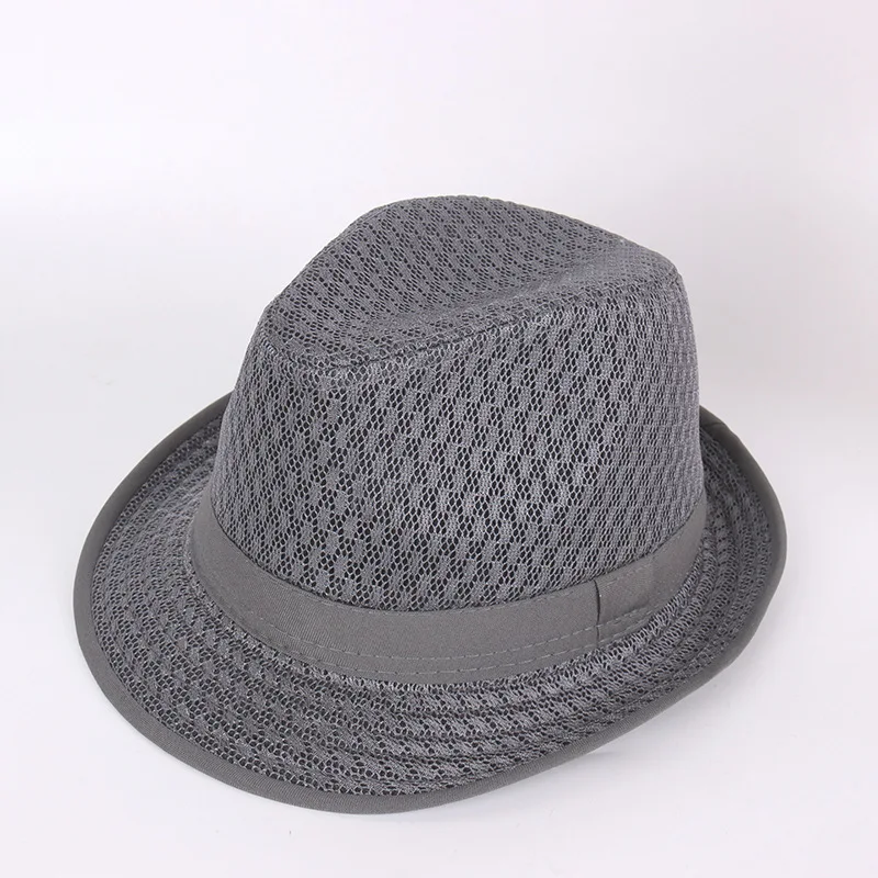 Fashion Hat Summer Mesh Breathable Material Men Fedoras Adult Bowler Hats Classic Version Chapeau Hats