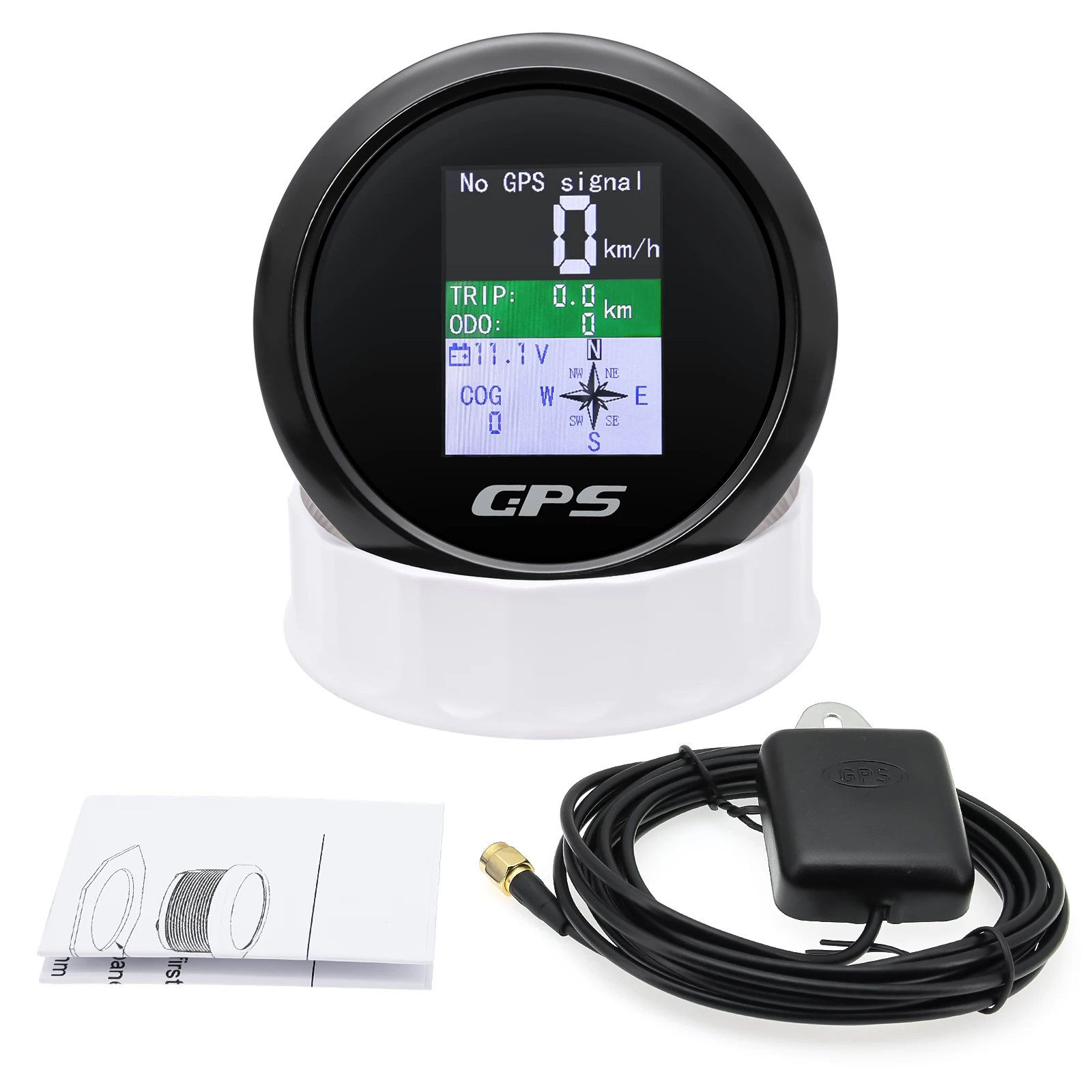 85mmGPSSpeedometerWithGPSAntennaForBoatCarMotorYachtTFT