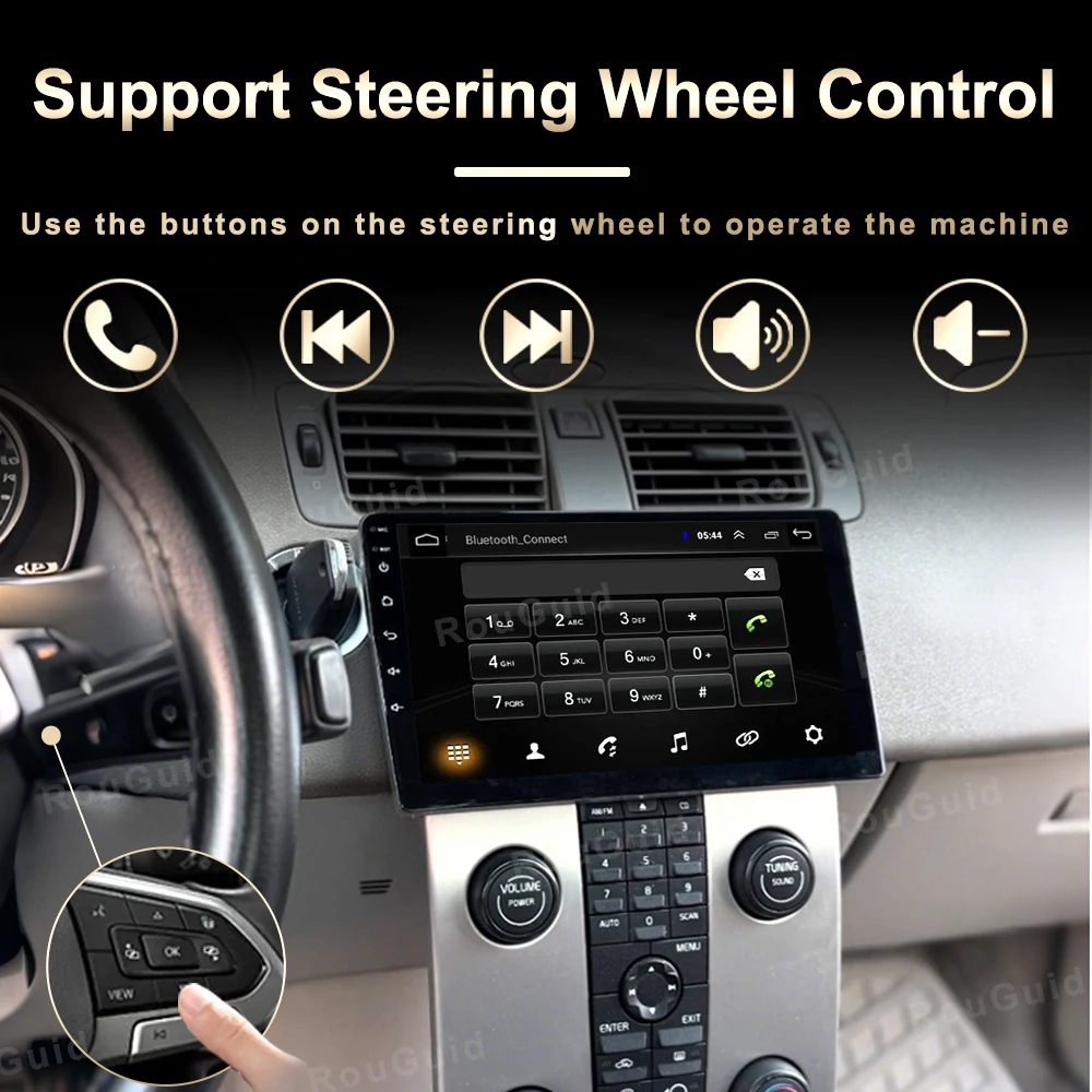 Radio Multimedia para Auto con Android 16 para Volvo C30 S40 V50 C70 2004 2005 2006 2007 2008 - 2012, Autoradio con GPS, Navegación, 4G, Wifi y FM 4