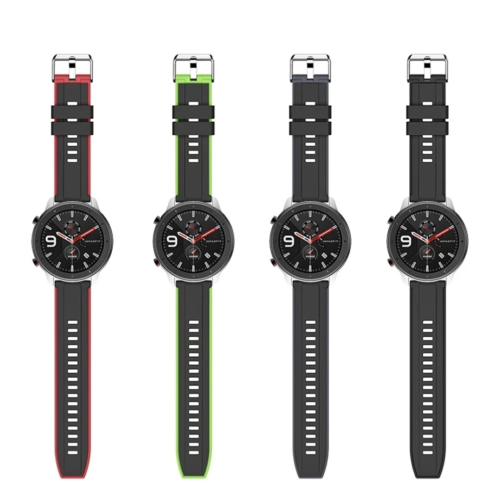 Premium Silicone Wrist Strap Bracelet Band for Smart Watches (20-22mm)