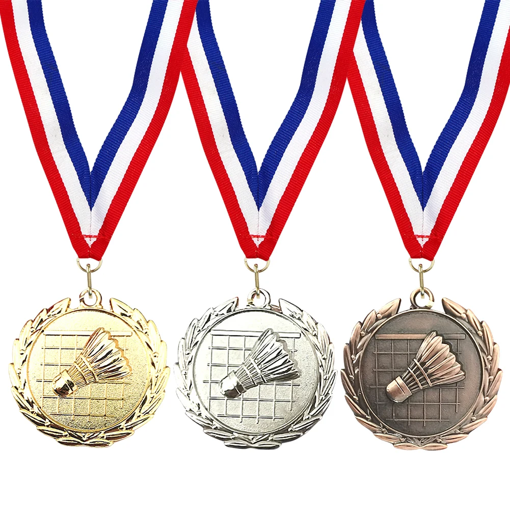 5cm Badminton Medal Gold/Silver/Bronze Medal Zinc Alloy Metal Winner Medals Badminton Award Medals for Party Activities award medals