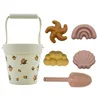 Baby Beach Toys Summer 2022 Kids Bath Set Soft Silicone Cherry Sandbox Set Toy for Send Sand Water Tools Swim Children Play Game 3