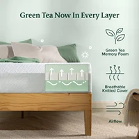 8 Inch Green Tea Luxe Memory Foam Mattress, Queen, Pressure Relieving, Mattress in A Box,, Customized 2