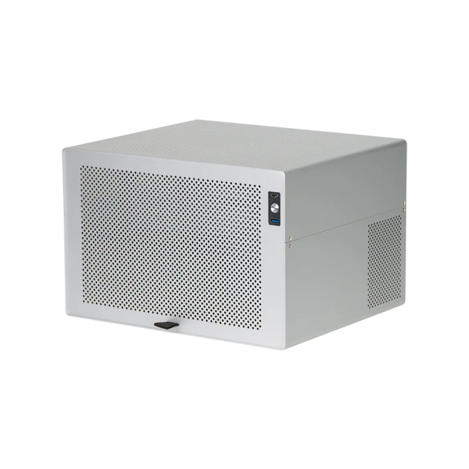 아리에스 8 디스크 포지션 NAS 섀시 아노다이징 알루미늄 ATX 메인보드 SFX 세미하이 PCIe 플라잉 카우 블랙 허드 스토리지 서버 섀시