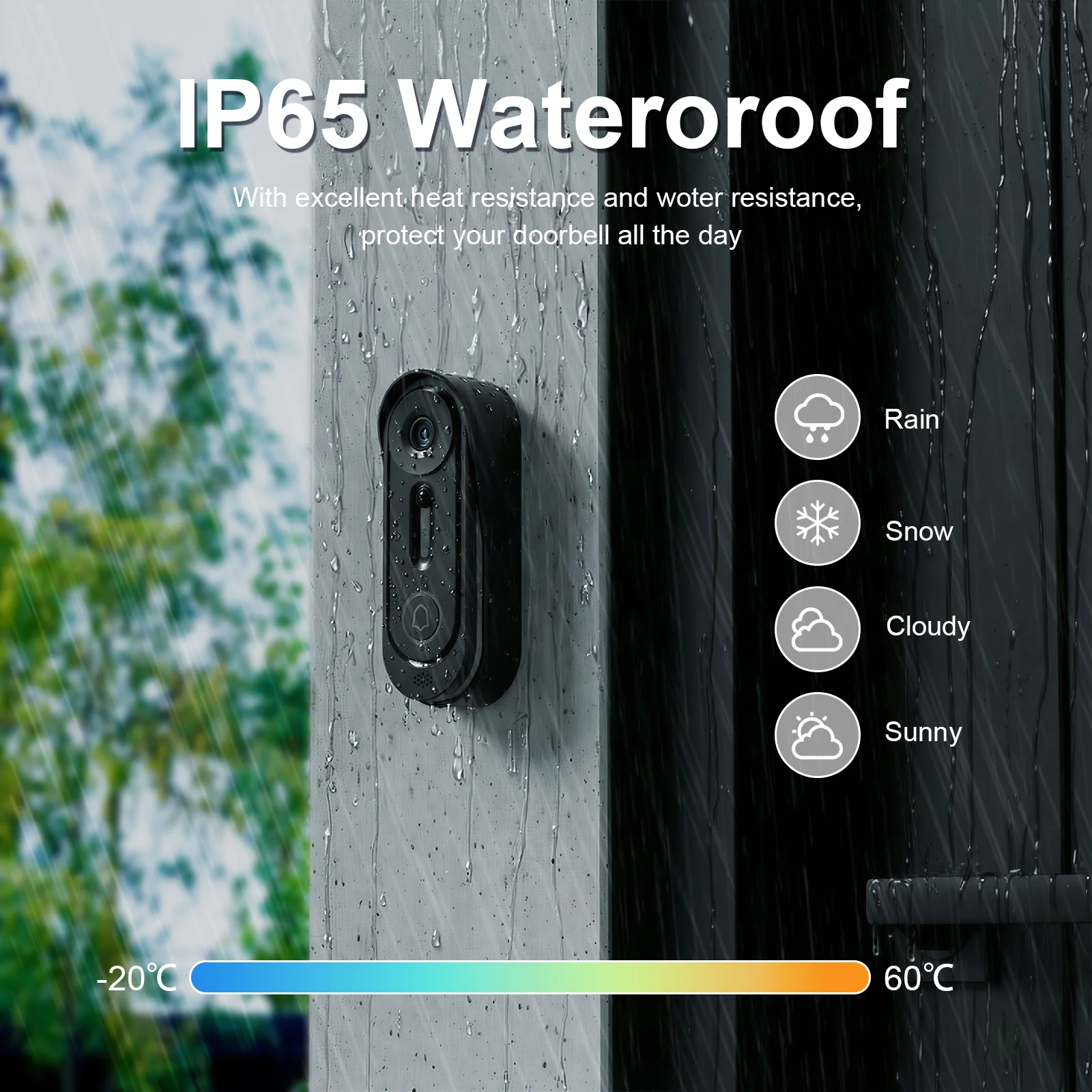 Videolife 1080P Wireless Smart Doorbell Camera Home WiFi Video Intercom PIR Motion Sensor Night Vision Smart Home SecurityBundle 3