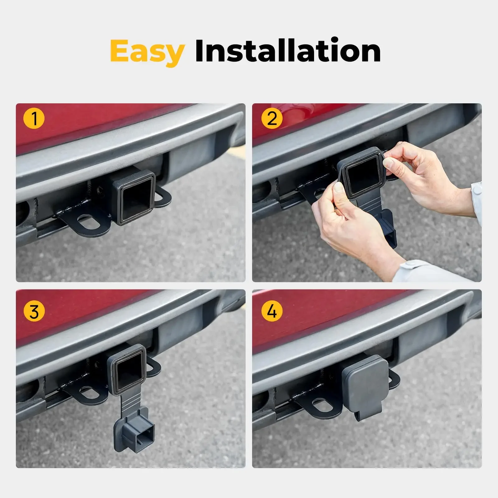 Trailer Hitch Cover 2-Inch Waterproof Towing Hitch Covers Universal Plug Tube Cap Protector Automobile Exterior Csr Accessories