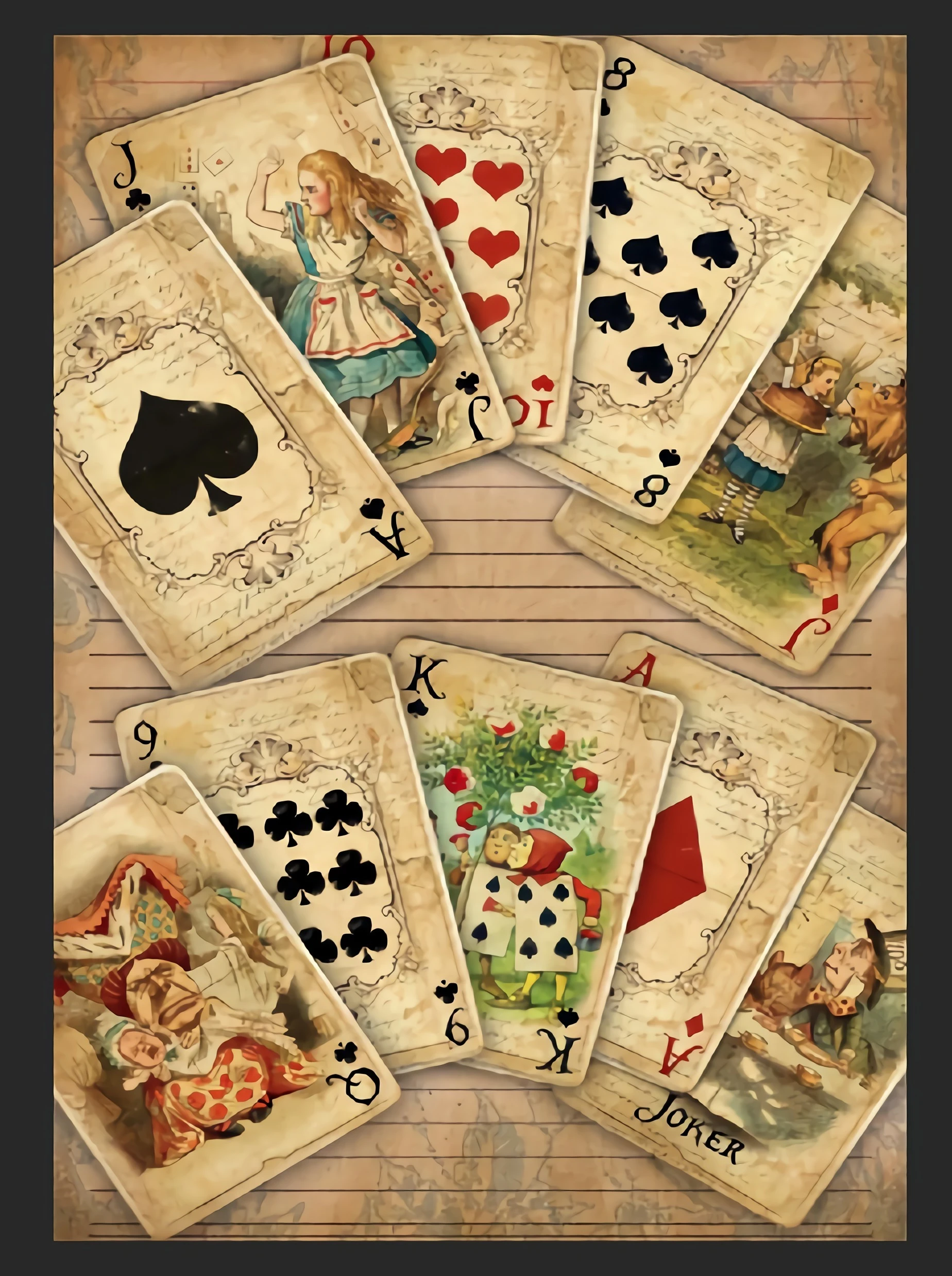 Alice in Wonderland Playing Cards Retro Metal Sign Plaque Gift Home Tin  Vintage|Plaques & Signs| - AliExpress