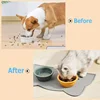 Pet Placemat Feeding Mat for Cats and Dogs Waterproof Leakage Food with Nonspill Nonslip Easy to Clean Silicone Placemats 2