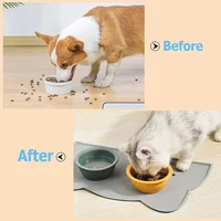 Pet Placemat Feeding Mat for Cats and Dogs Waterproof Leakage Food with Nonspill Nonslip Easy to Clean Silicone Placemats 2