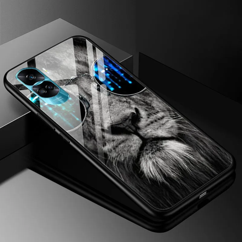 Luxury Tempered Glass Phone Case with Bumper - Cute Design