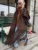 Fashion Woolen Tassel Long Coat Women Brown Single Breasted Long Sleeve Lapel Loose Jacket 2025 Spring High Street Outerwear