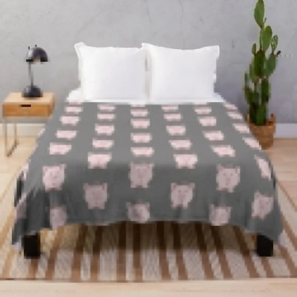 

Surprised pig Throw Blanket Bed Fashionable valentine gift ideas Summer Blankets