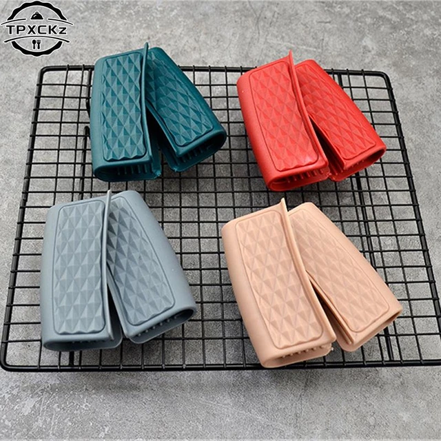 2Pcs Silicone Pot Pan Handle Sleeve Kitchen Saucepan Holder Sleeve Grip  Anti-scalding Non-slip Pot Handle Cover Cookware Parts - AliExpress