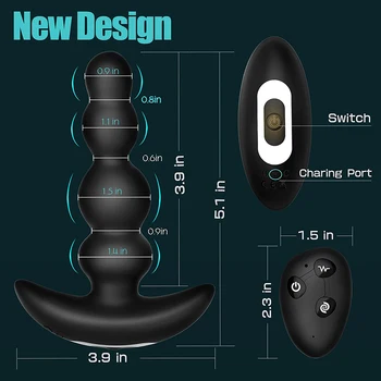 Wireless Bluetooth Dildo Vibrator for Men 360°Rotating Prostate Massager Anal Plug Vibrators Remote APP Anal Sex Toys for Adults 5