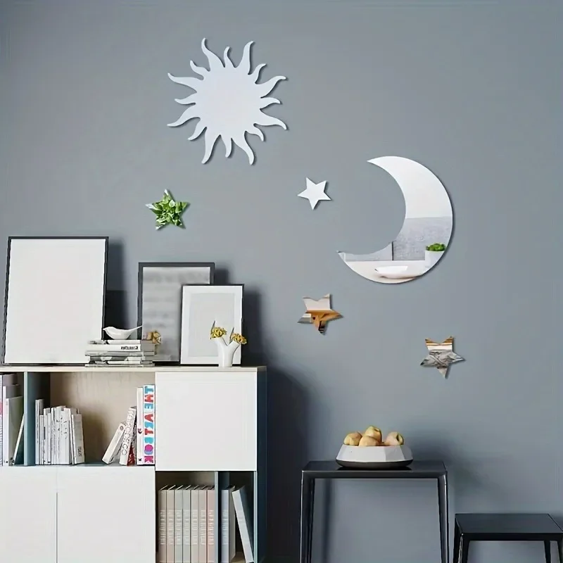 Star Moon Sun Mirror Stickers 2
