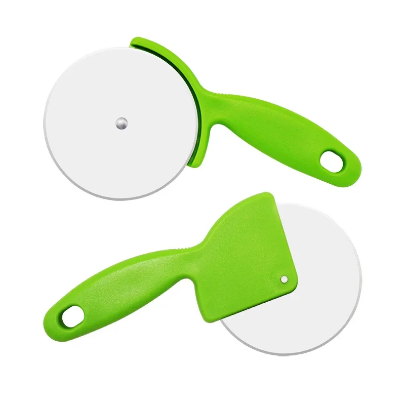 Home stainless steel pizza roller cutter, creative circular single wheel pizza cutter, portable and easy to clean