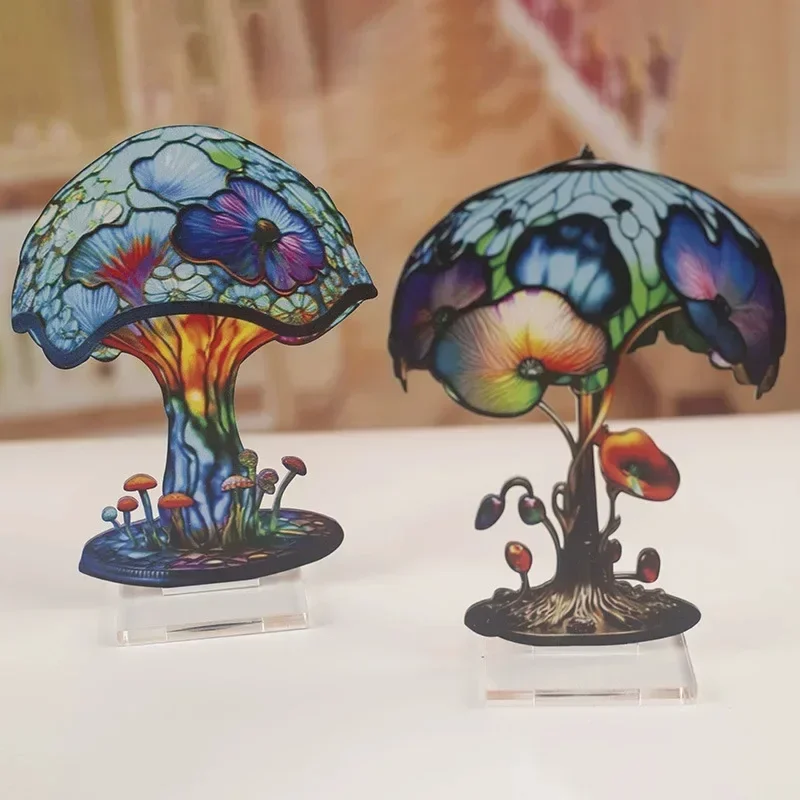 Resin Pendant Decoration Vintage Dyed Mushroom Plant Flower Series Snail Octopus Bedside