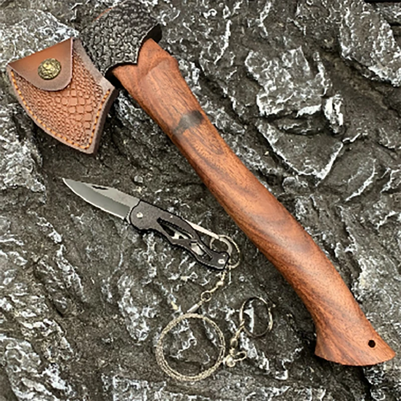 Chopping firewood artifact, home camping, mountain cutting, wood cutting hand axe, hand forged axe, high hardness, multifunction 5