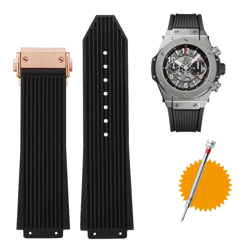 26*19mm Silicone Watch Band Adapt to HUBLOT Big Bang Classic