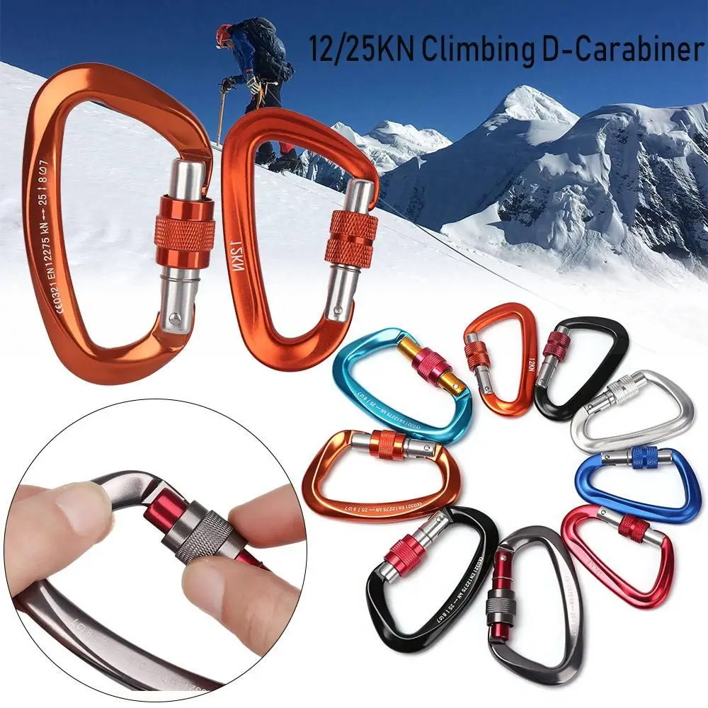 

Outdoor Ascend Aluminum Climbing Key Hooks Professional Carabiner Security Master Lock Mountaineering Protective Equipment