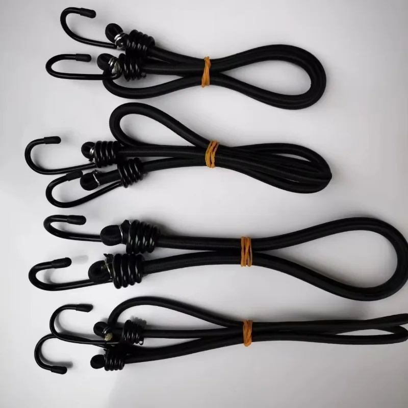 Iron Hook Elastic Rope Rubber Band Rope Hook Rope Tying Rope Packaging Rope Cargo Strapping Rope Packing Belt Luggage Rope