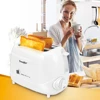 1Pcs Plug Type Sonifer Toaster Sf-6006 2 Pieces Cool Touch Toaster Variable Digital Brown Control with Stop Function Medium Cycle Automatic Pop-Up and Automatic Sliding Debris Tray Clean and Clean 4