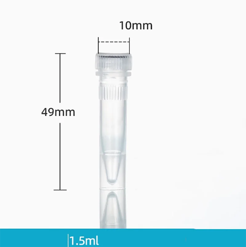 100PCS Cell Cryotube 0.5/1.5//2ml Cryotube Sample Tube Unscaled Bottle Sample Bottle Screw Top Flat Bottom
