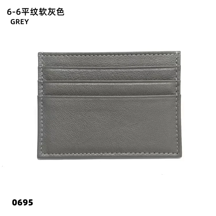 Personalized Genuine Leather Card Holder – Custom Initial Slim Wallet & Monogrammed Name Case