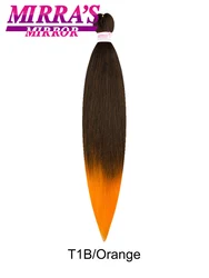 Vibrant Multicolor Synthetic Braiding Hair Extensions - Soft and Easy to Style - 1Pcs/Lot (1B - Orange)