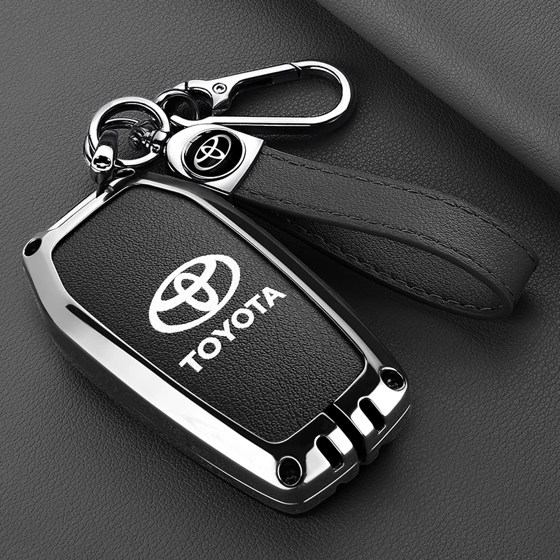 حافظة مفاتيح السيارة الجلدية لسيارة تويوتا CHR هايلكس فورتشنر لاند كروزر 200 كامري كورولا كراون RAV4 ملحقات تصفيف المرتفعات