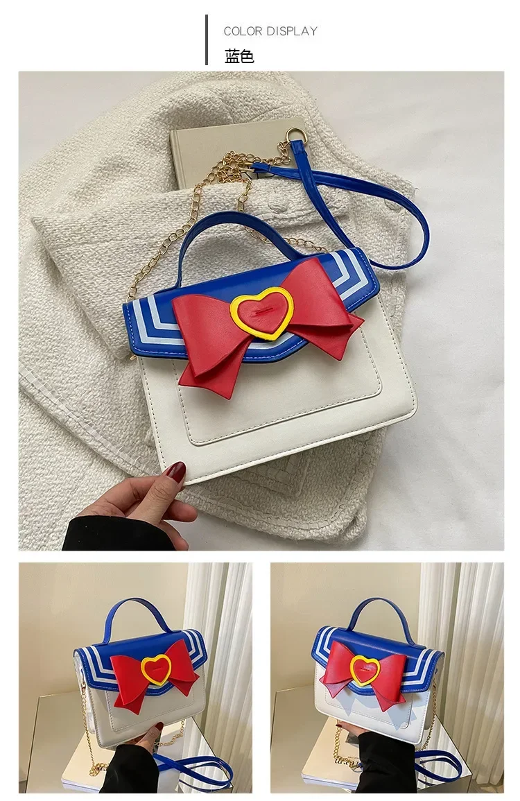 NEUE Anime Sailor Moon Luna Damen Handtasche Katze Form Kette Frauen Schulter Tasche Cosplay PU Leder Tasche Mädchen Frauen Tote Tasche – Detail 39