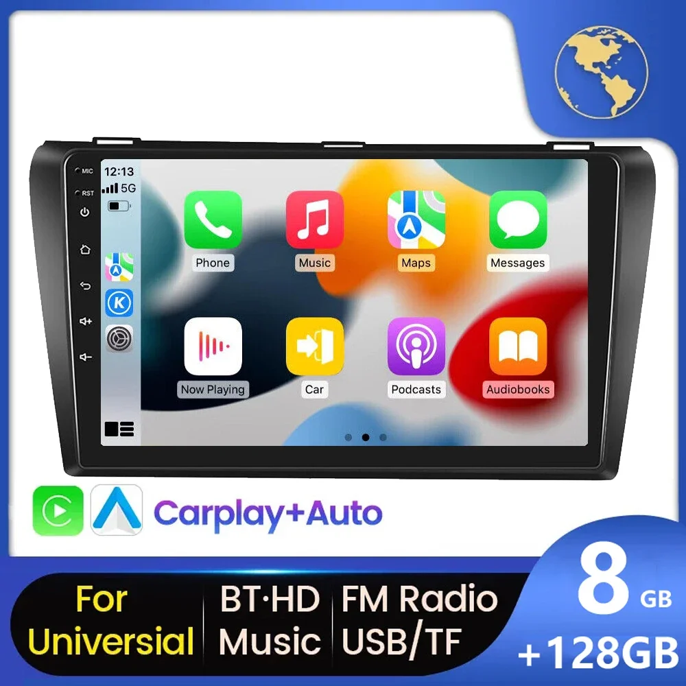 

2 Din Android 13 For Mazda 3 2003 - 2009 Car Radio Multimedia Video Player Carplay Speakers Navigation GPS Android No 2din 2 din