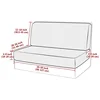 4pcs/set Elastic RV Dinette Cushion Covers Polar Fleece Loveseat Sofa Slipcovers Anti-Slip Camper Car Bench Backrest Covers 2