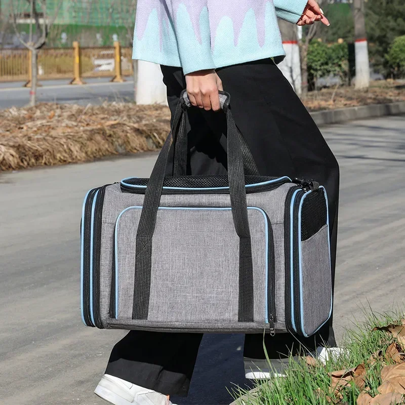 Mochila portátil para gatos, bolsa de viaje plegable y extensible para mascotas, transportador transpirable aprobado por aerolínea para mascotas, accesorios para perros y mascotas 3