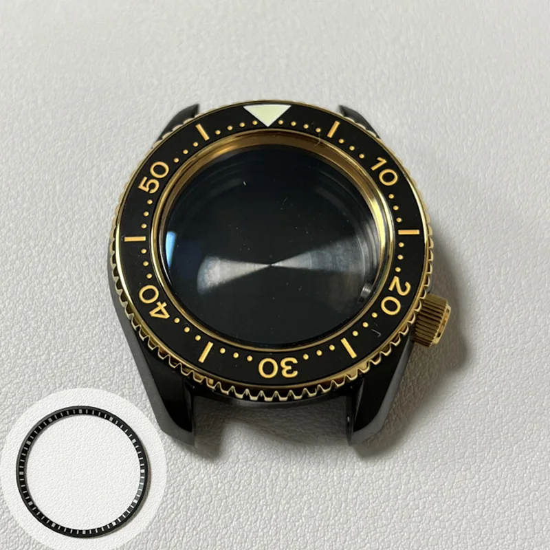 

Watch Parts SBDX001/MM300 Black PVD Coated/Golden Coated Stainless Steel Case Sapphire Ceramic Bezel Fit NH35/36 Movement