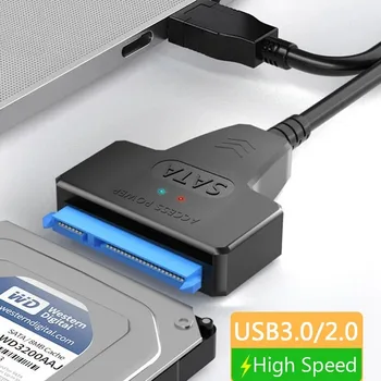 Adaptador de disco duro USB 3,0 a SATA de 2,5 pulgadas SSD HDD para ordenador portátil de escritorio adaptador de expansión de disco duro Sata a USB