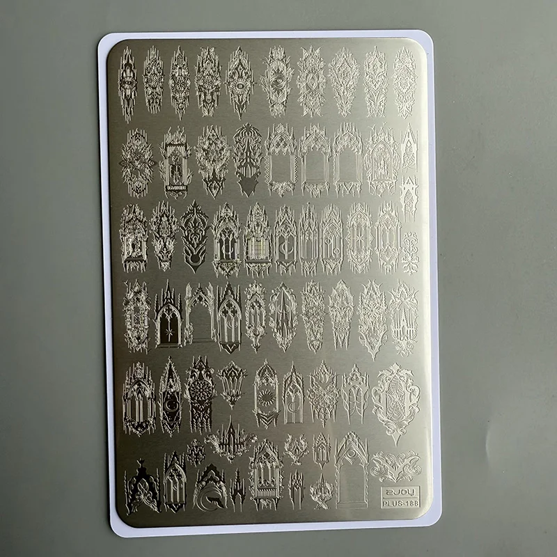 NAIL ART STAMPING PLATES CAVED WINDOW IMAGE PLATES